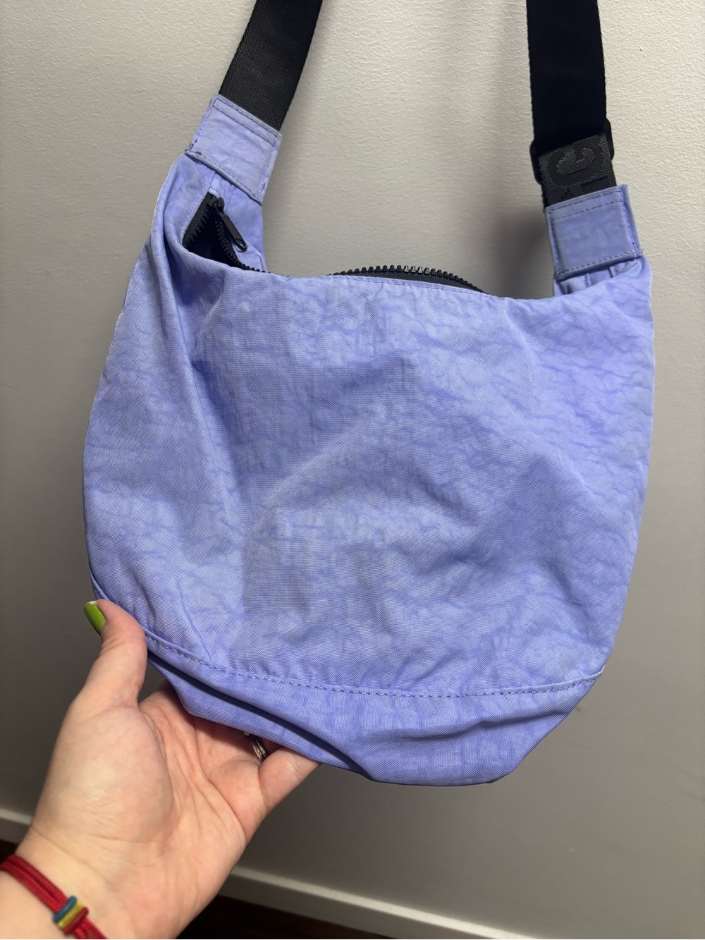 purple baggu crescent bag